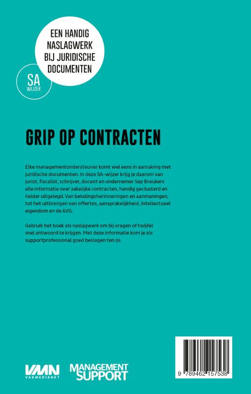 Achterkant van Grip op contracten