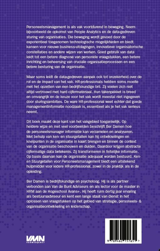 Achterkant van Ken- en stuurgetallen voor personeelsmanagement
