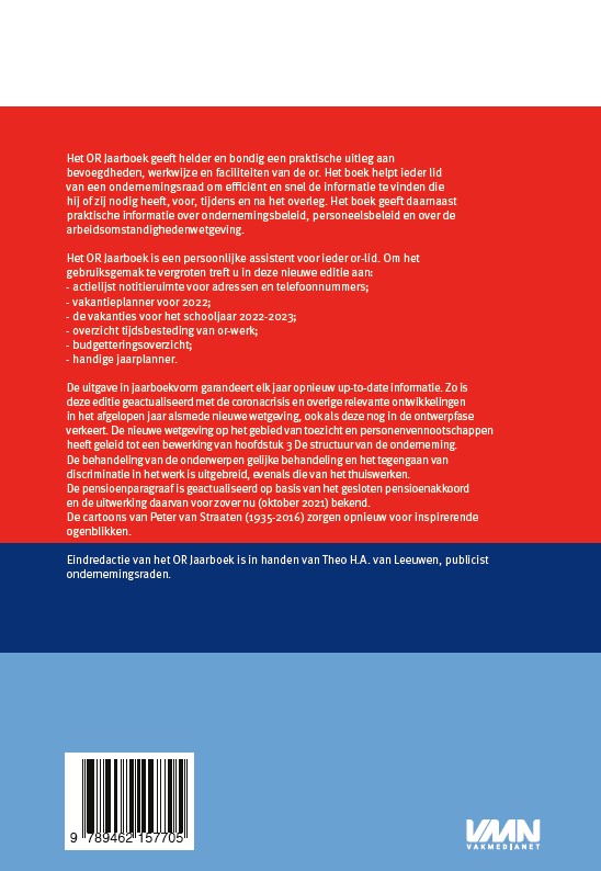 Achterkant van OR jaarboek 2022