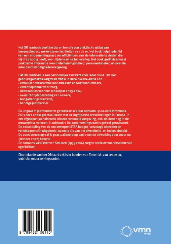 Achterkant van OR jaarboek 2023