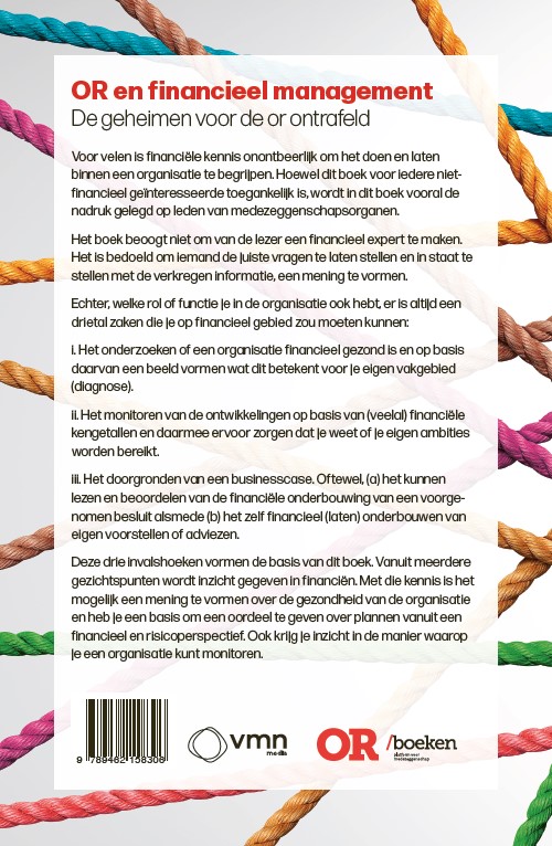 Achterkant van OR en financieel management