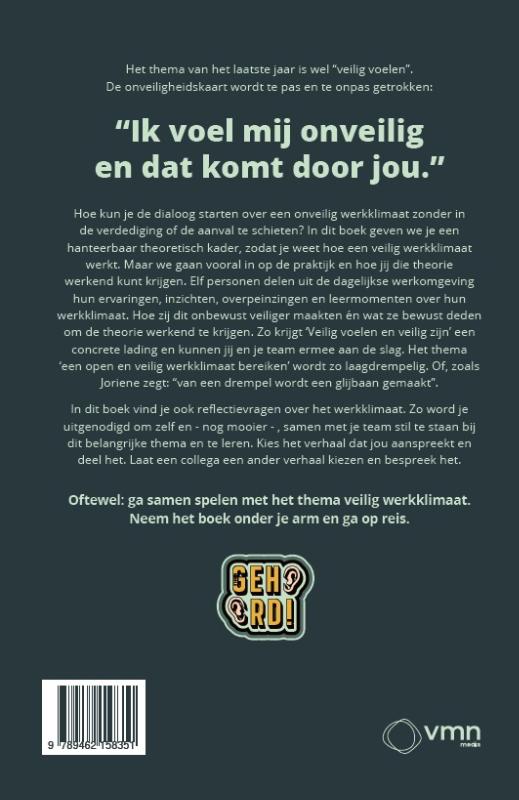 Achterkant van Veilig voelen, veilig zijn