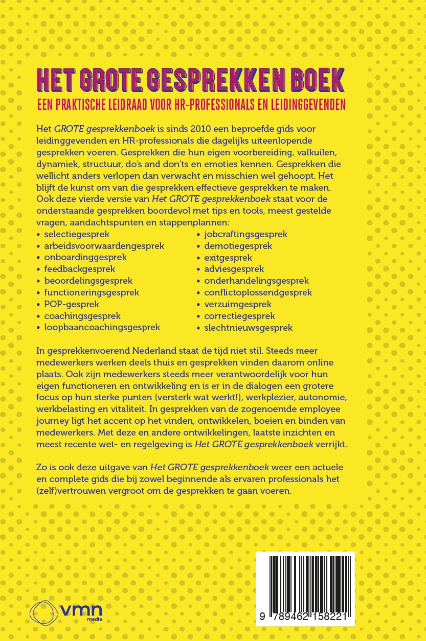 Achterkant van Het grote gesprekkenboek