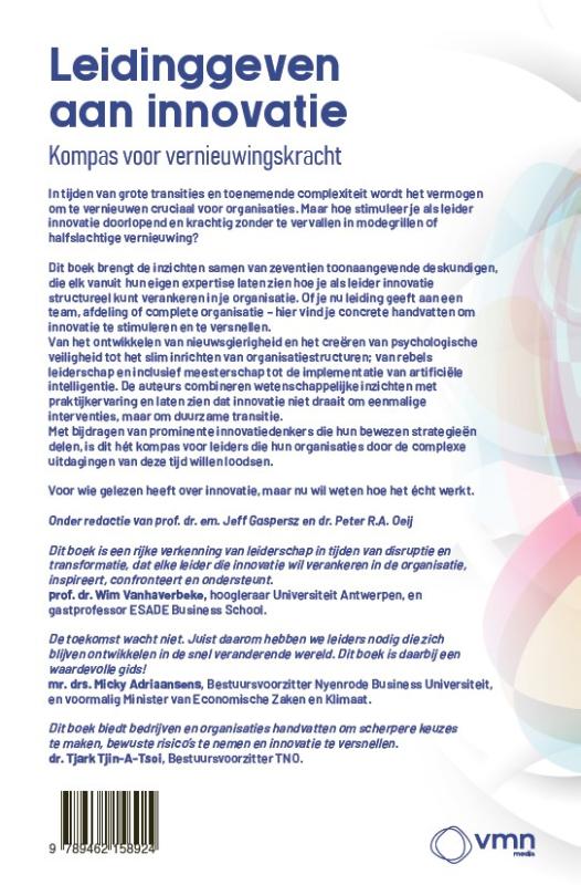 Achterkant van Leidinggeven aan innovatie