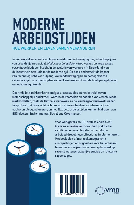 Achterkant van Moderne arbeidstijden