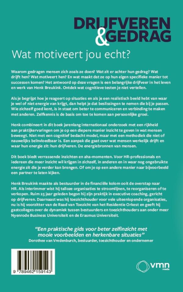 Achterkant van Drijfveren en gedrag