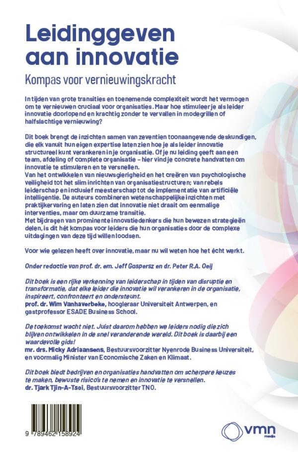Achterkant van Leidinggeven aan Innovatie