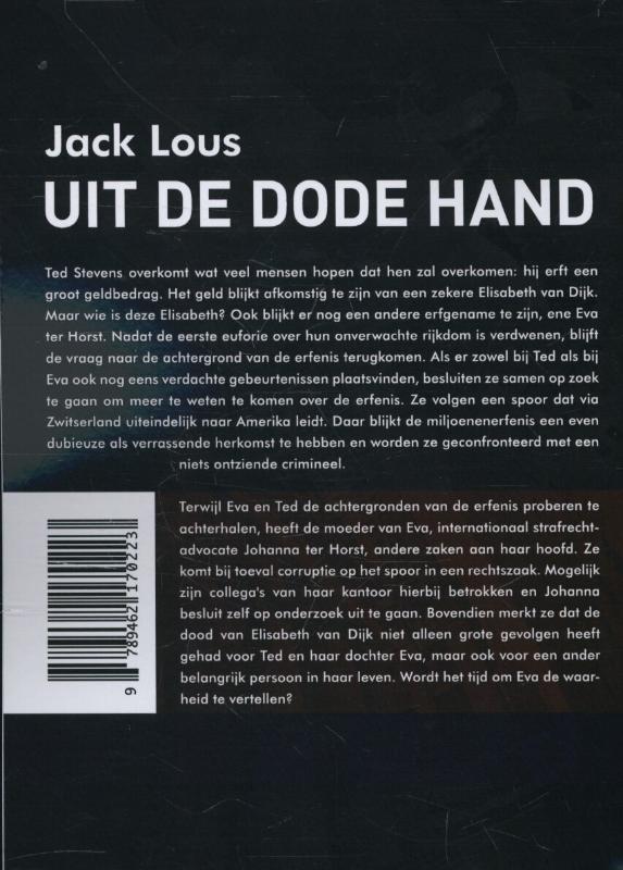 Achterkant van Uit de dode hand