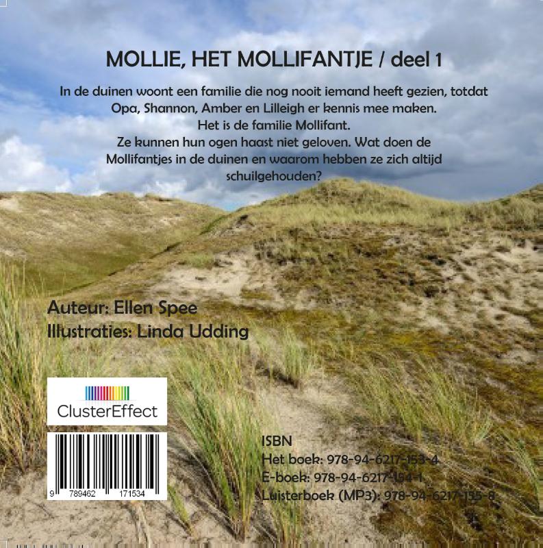 Achterkant van Mollie, het mollifantje