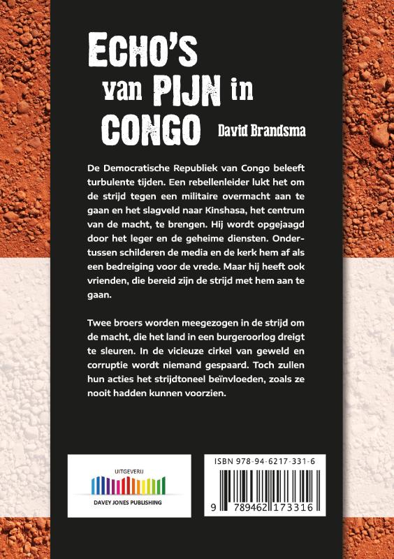 Achterkant van Echo's van pijn in Congo