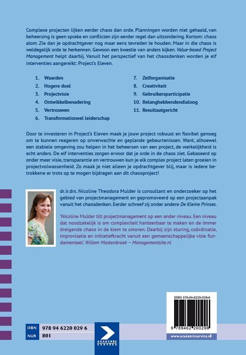 Achterkant van Value-based project management