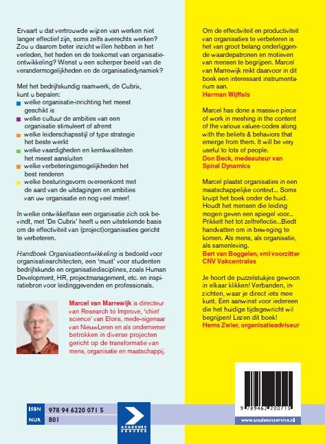 Achterkant van Handboek organisatieontwikkeling