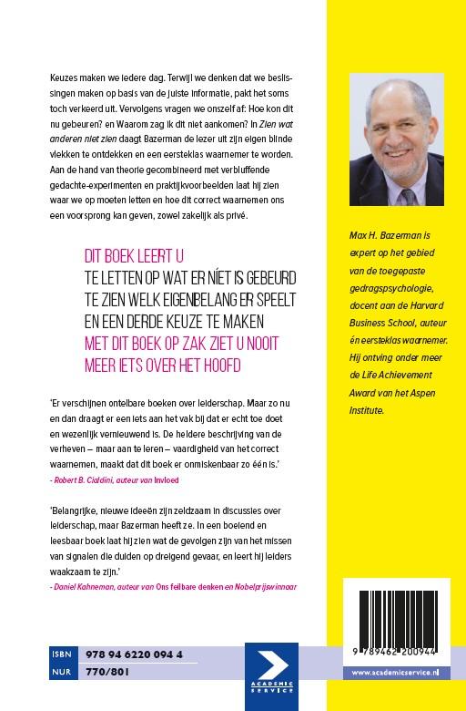 Achterkant van Zien wat anderen niet zien
