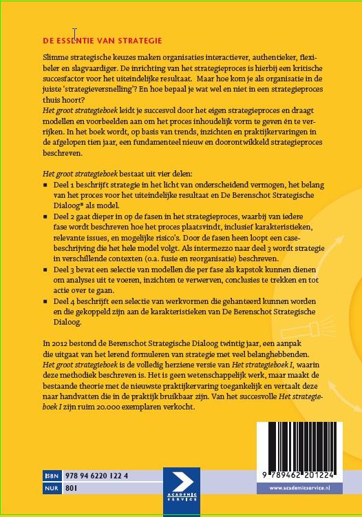 Achterkant van Het groot strategieboek