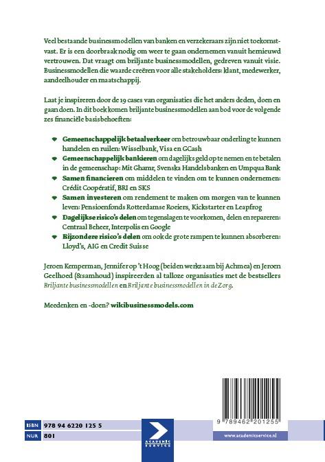 Achterkant van Briljante businessmodellen in finance