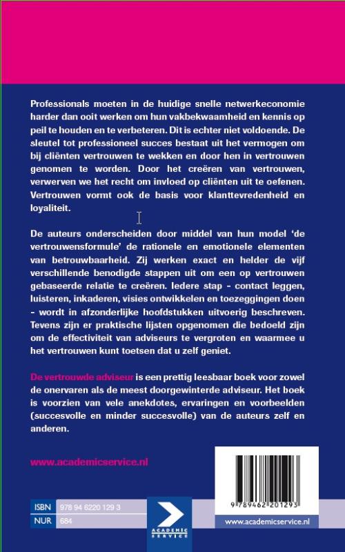 Achterkant van De vertrouwde adviseur