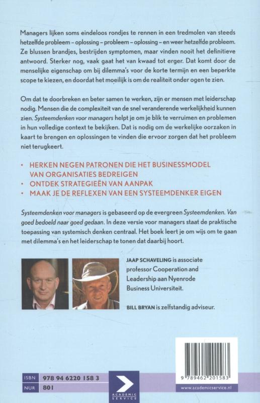 Achterkant van Systeemdenken voor managers
