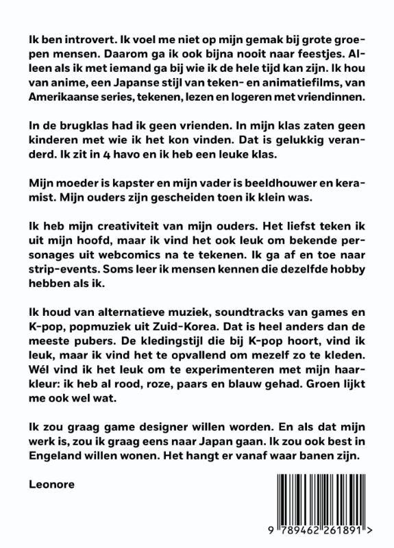 Achterkant van Ik puber.