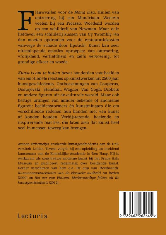Achterkant van Kunst is om te huilen