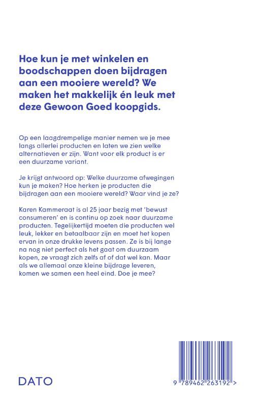 Achterkant van Gewoon goed