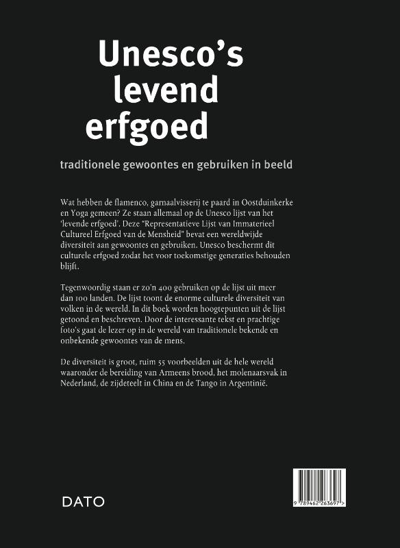 Achterkant van Unesco's levend erfgoed