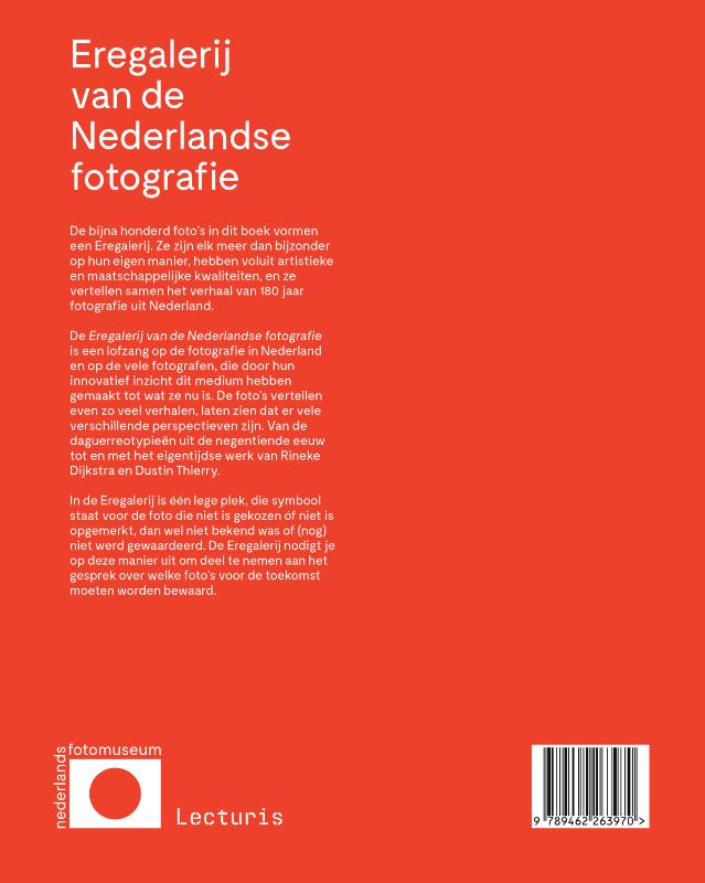 Achterkant van Eregalerij van de Nederlandse fotografie