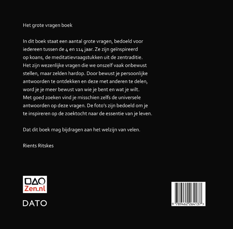 Achterkant van Het grote vragen boek