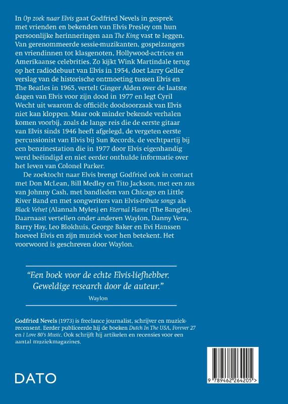 Achterkant van Op zoek naar Elvis