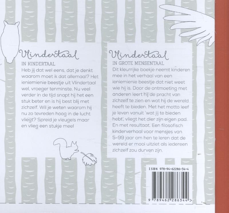 Achterkant van Vlindertaal