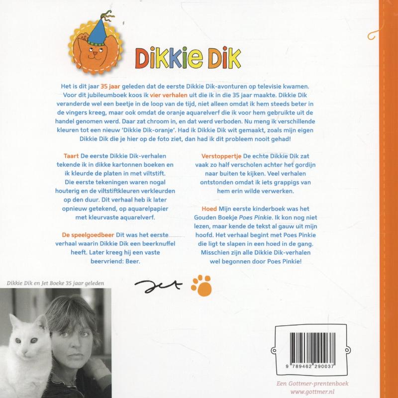 Achterkant van Dikkie Dik jubileumboek