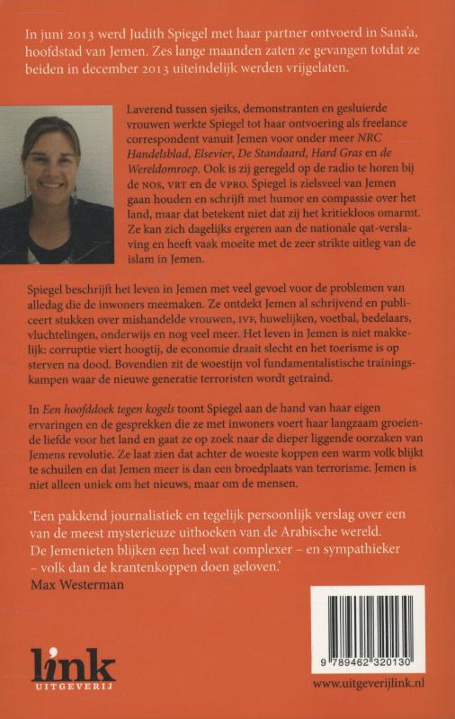 Achterkant van Een hoofddoek tegen kogels