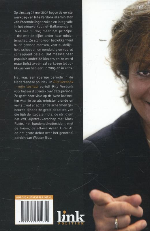 Achterkant van Rita Verdonk