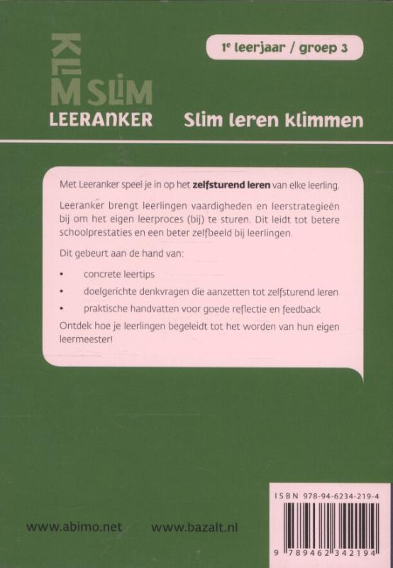Achterkant van 1e leerjaar groep 3