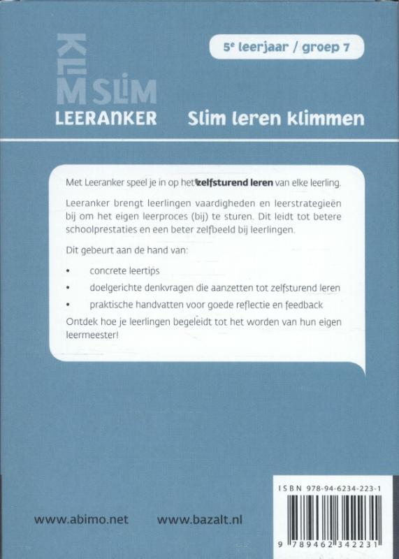 Achterkant van 5e leerjaar/ groep 7
