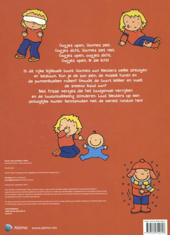 Achterkant van Horen, zien, proeven, ruiken