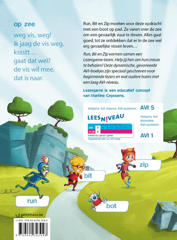 Achterkant van Op zee