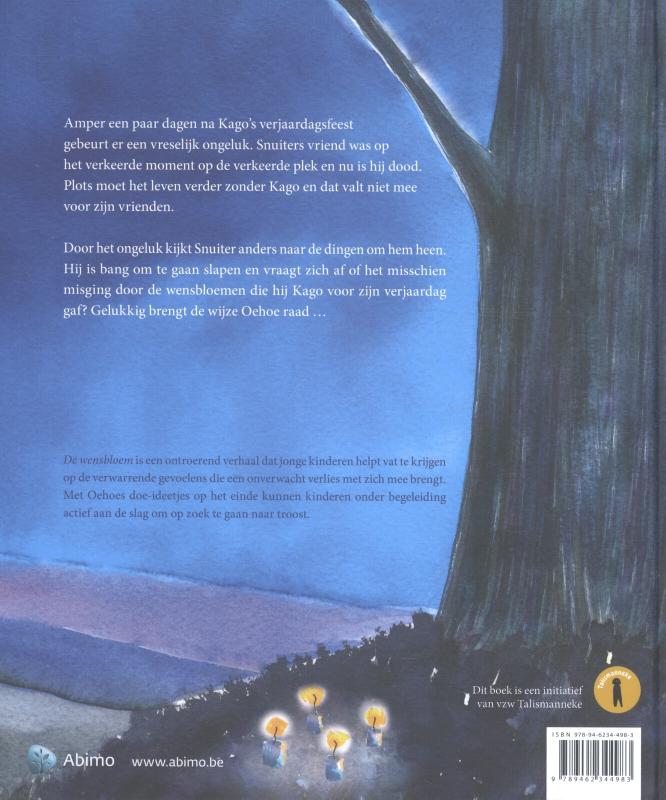 Achterkant van De wensbloem