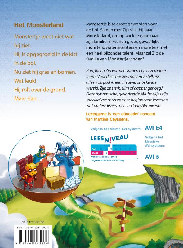 Achterkant van Het monsterland