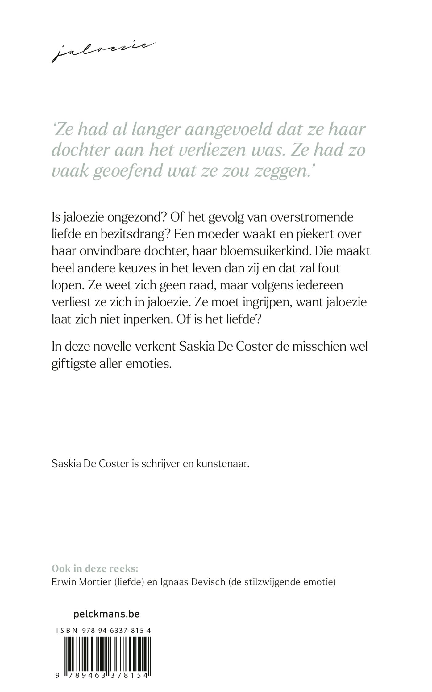 Achterkant van Een kleine filosofie van grote emoties: Jaloezie