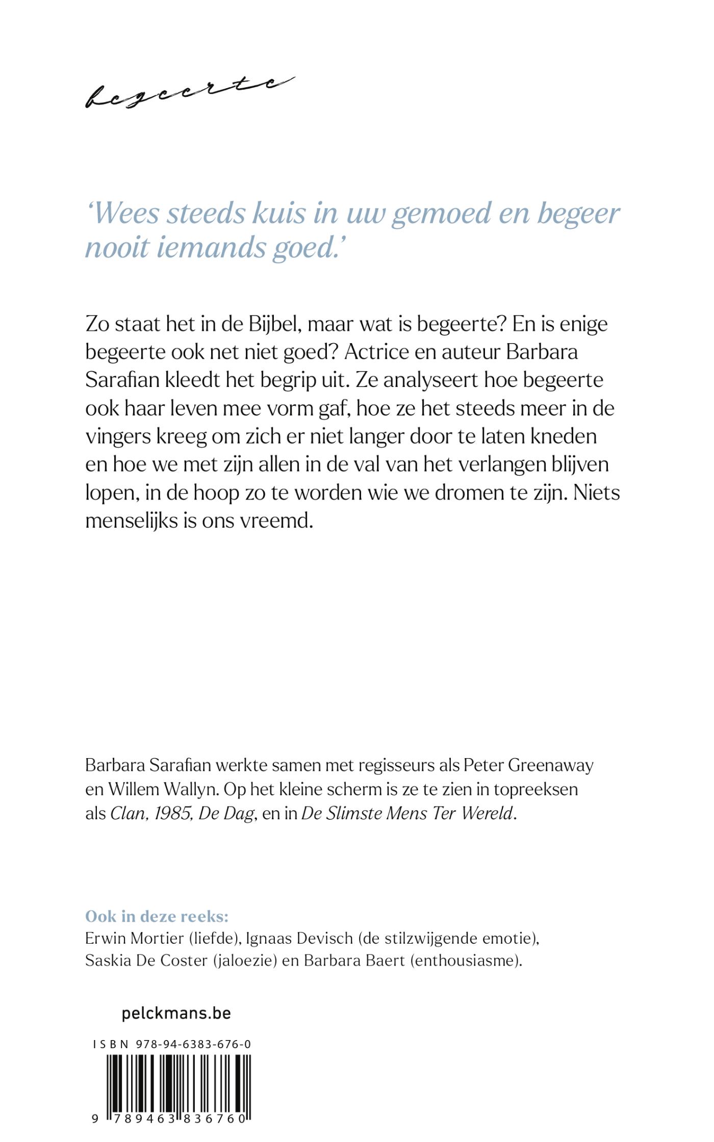 Achterkant van Een kleine filosofie van grote emoties: Begeerte