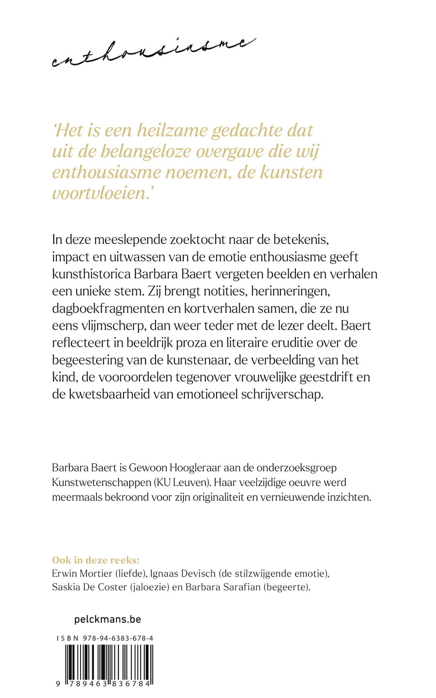 Achterkant van Een kleine filosofie van grote emoties: Enthousiasme