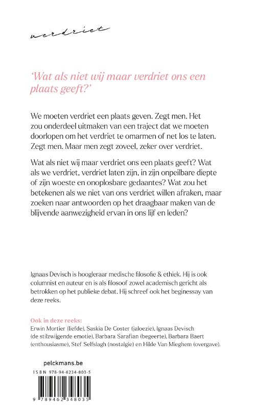 Achterkant van Een kleine filosofie van grote emoties: Verdriet