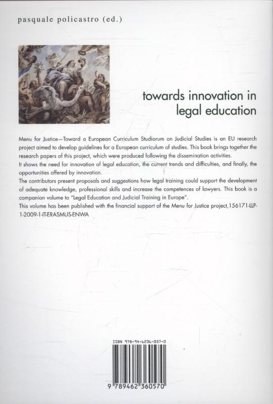 Achterkant van Towards innovation in legal education
