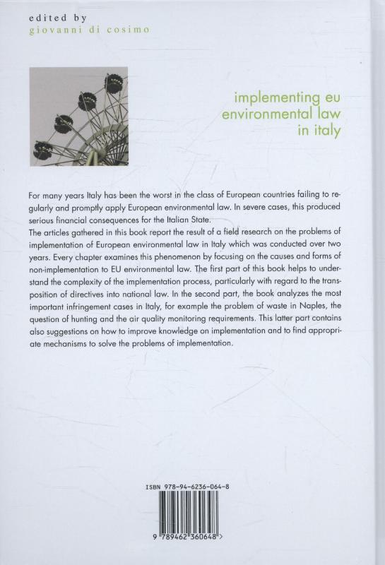 Achterkant van Implementing EU environmental law in Italy