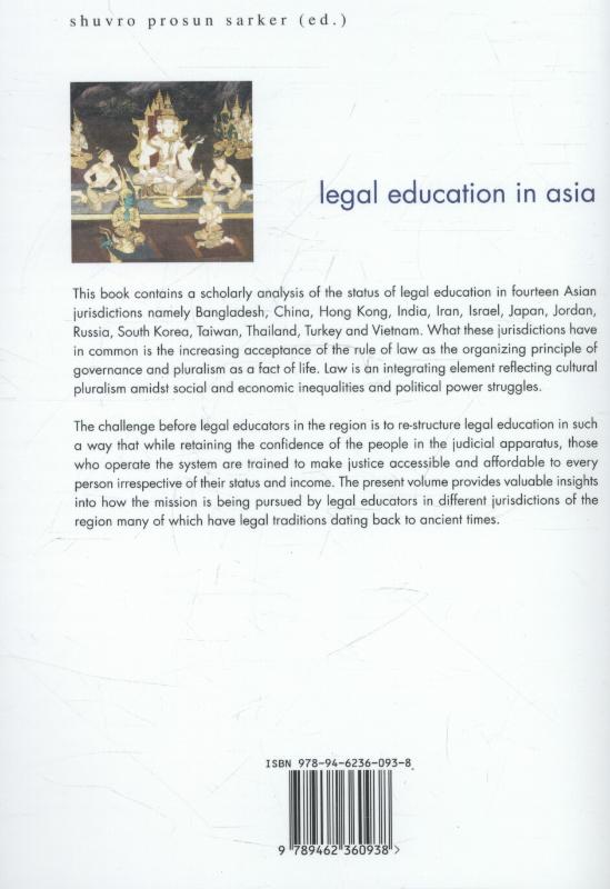 Achterkant van Legal education in Asia