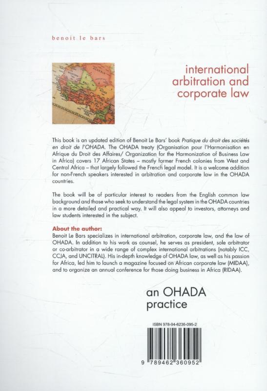 Achterkant van International arbitration and corporate law: an ohada practice