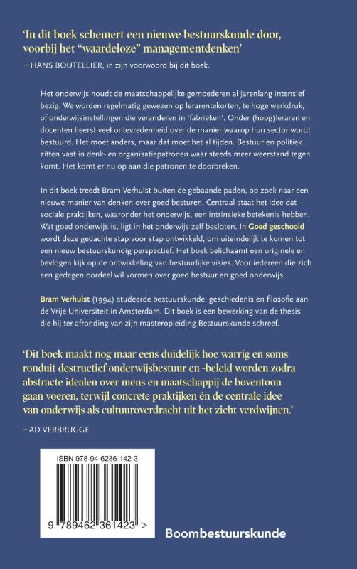 Achterkant van Goed geschoold