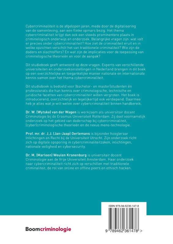 Achterkant van Basisboek cybercriminaliteit