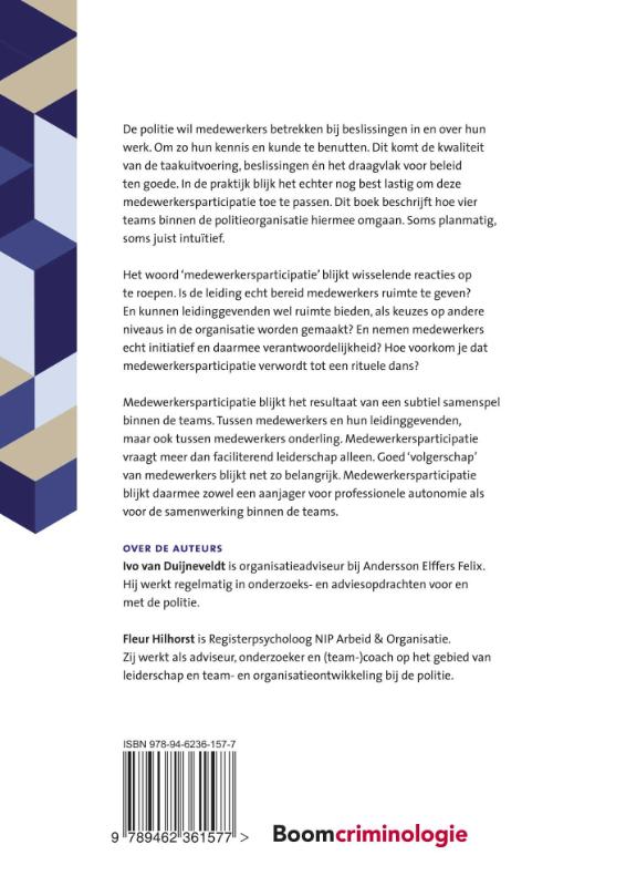 Achterkant van Medewerkersparticipatie bij de politie