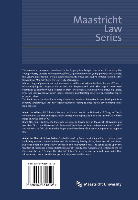 Achterkant van Property Law Perspectives VII